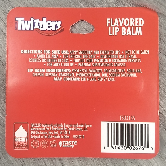 TWIZZLERS Strawberry Flavored Lip Balm, Factory Sealed Retail Package - Picture 5 of 7